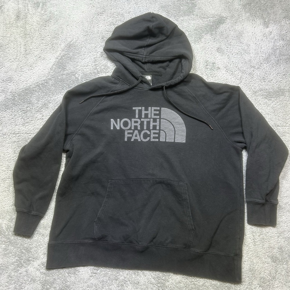The North Face Half Dome Hoodie Women's 2XL Black Graphic Outdoor‎ Sweatshirt